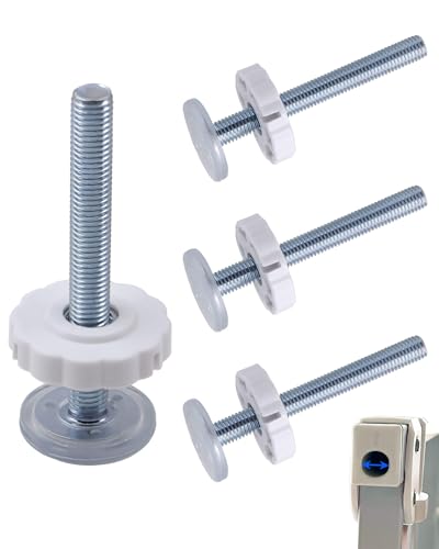 M10 Baby Gate Spindle Rods 4-Pack, Fits 10mm Holes Only, Not for M8, (10mm / 3/8") Extra Long 3.94" Replacement Parts for Pressure Mounted & Pet Safety Gates, White - color: White