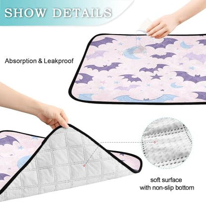 Qilmy Bats Pet Mat, Waterproof Reusable Dog Training Pad Anti-Slip Pet Creat Pad for Small Medium Large Dogs and Cats - size: Medium+Large