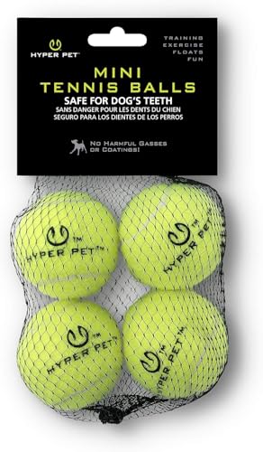 Hyper Pet MINI Extra Small 1.75in Tennis Balls for Small Dogs (Safe Dog Ball for Exercise & Training, Interactive Toys work with Hyper Pet K9 Kannon MINI Launcher - 4 Pack Green - color: Green, size: MINI 1.75" - 4 Pack
