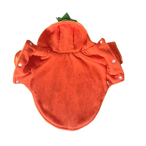 Mogoko Dog Cat Halloween Pumpkin Costumes, Funny Pet Cosplay Dress, Puppy Fleece Hoodie Coat Clothes, Animal Autumn Winter Warm Jumpsuit Outfit Apparel (XL for 12.0~18.0 lbs) - size: XL for 12.0~18.0 lbs