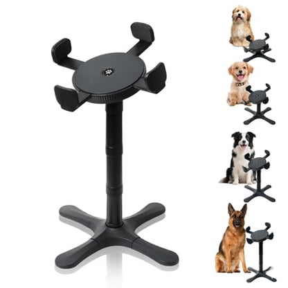 Elevated Dog Bowl Stand, 4 Adjustable Heights (4.3"/7.08"/11.81"/15.35") Raised Dog Food Bowl Holder with Tilted Anti-Slip Base, Ergonomic Pet Feeder Stand for Small Medium Large Dogs & Cats