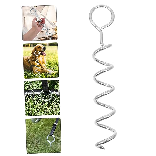 HEMOTON Dog Tie Out Stake Heavy Duty Portable Dog Ground Anchor for Secure Outdoor Use Spiral Design Durable Material for Camping Stable Performance