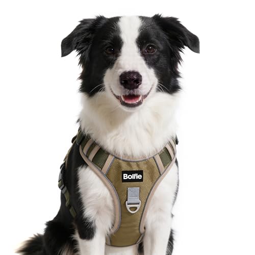 Tactical Dog Harness for Medium Dogs,No Pull Military Dog Vest with Handle,Reflective Heavy Duty Pet Harness for Walking Hiking Training M - size: Medium