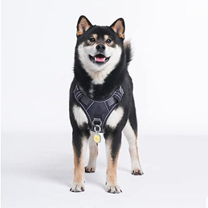 Pawaii No Pull Dog Harness with Pet ID Tag,Reflective Strips No Choke Front O Ring Breathable Mesh Adjustable Soft Padded Pet Vest with Easy Control Handle for Large Dogs | Built for safer walks with a QR Pet ID Tag, front no pull clip, reflective trim, c