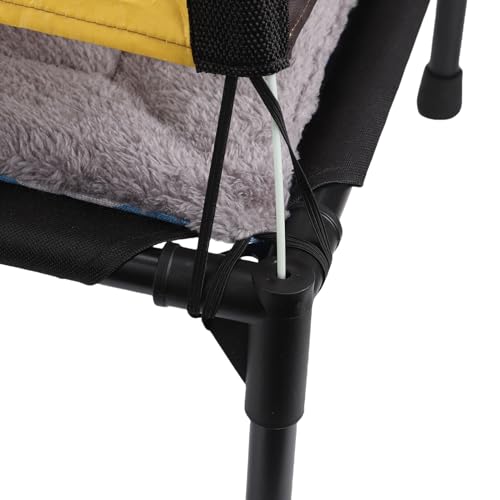 Estink Elevated Dog Camping Tent with Canopy Portable Raised Dog Cot Breathable Mesh Fabric Quick Fold Outdoor Pet Bed for Camping Beach Lawn Medium to Large Dogs