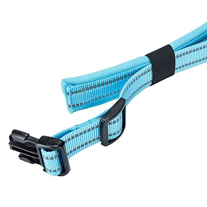 EXCELLENT ELITE SPANKER Reflective Dog Collar Classic Soft Padded Breathable Nylon Adjustable Pet Collar with Quick Release Buckle for Boy Girl Male Female Small Medium Large Dogs Training(LBLU-S) - color: Light Blue, size: S