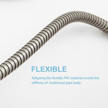 OFFO Shower Hose, Brushed Nickel Kink Free Stainless Steel Shower Hose Attachment Electroplating Handheld Shower Head Hose Flex Hoses Extension with Brass Insert & Nut for Pet Bathing Cleaning 80-Inch - color: Brushed Nickel, size: 80 in