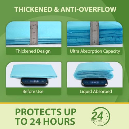 DEEP DEAR Extra Large Dog Pads 28"x34", 30 Count Thicker Puppy Pads XL, Super Absorbent Pee Pads for Dogs, Disposable Incontience Underpads for Doggies, Cats, Rabbits, Pups, Leak-Proof Pet Potty Mats - size: XLarge: 28"x34" - 30 Count