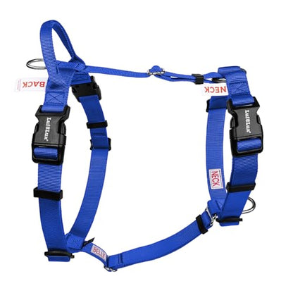 Non Restrictive Dog Harness, Blue, X-Small | Easy Walk, Freedom Harness No Pull, Keep Balance, Lightweight, Neck Buckle, 2 Clips for Back/Front Clip - color: Blue, size: XS