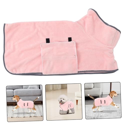 Kisangel Fast Drying Pet Bathrobe Super Absorbent Dog Towel Robe for Quick Drying After Bath Shower Comfortable Microfiber Puppy Towel for Pet Care Machine Washable
