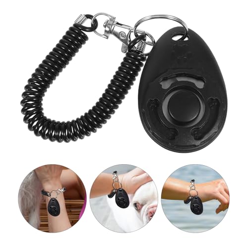 Toyvian Dog Training Clicker with Wrist Strap, Portable 2-in-1 Pet Training Tool for Puppy Behavior Correction and Cat Clicker Trainer