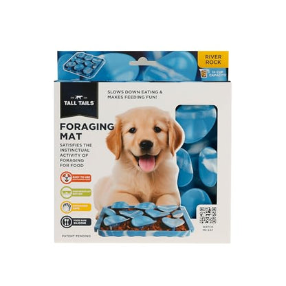 Tall Tails Rock Foraging Mat for Dogs and Cats – Slow Pet Feeder Puzzle Mat for Easy & Engaging Feeding - color: Rock