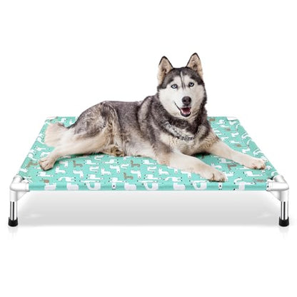 Elevated Dog Bed Pet cot for Large Dogs, Indoor and Outdoor Use for Large Pets - size: Large