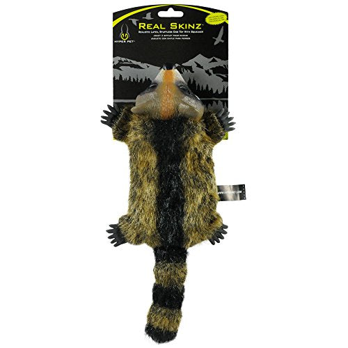 Hyper Pet Real Skinz Raccoon Plush Dog Toy - size: Large, style: Raccoon