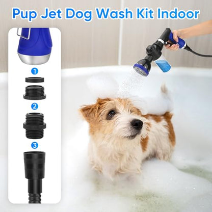 Dog Shower Attachment Water Hose Nozzle Sprayer Set with Metal 3-Way Diverter & 6.6 Ft Long Hose, Tub Faucet for Shower Arm Easy Faucet Pup Pet Bathing Sprayer Washer Kit - style: Dog Shower Attachment