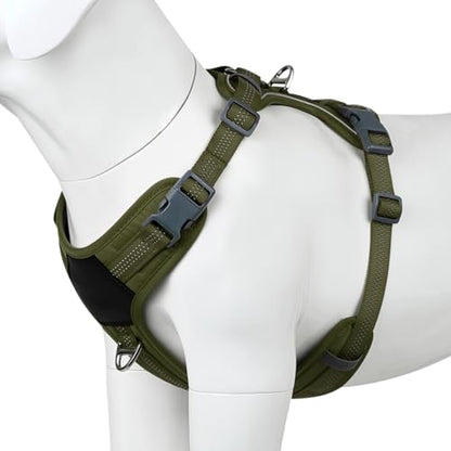 Plutus Pet No Pull Dog Harness, Release at Neck, Soft Padded, Reflective Adjustable Dog Vest Harness for Small, Medium, Large Dogs(Ranger Green, XS) - color: Ranger Green, size: XS