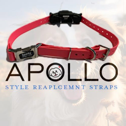Sparky Pet Co - Apollo ECollar Replacement Strap - Dog Collar - Waterproof Biothane - Adjustable - Double Buckle - Quick Snap Metal Clasp - for Invisible Fence Systems - 3/4" x 28" (Light Blue)