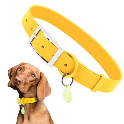 Wisedog Small Puppy Collar, Butter Yellow, XS 7"-10" × 1/2" | Soft Rubber Coated Webbing, For Small Dogs Cats, Cute Pet Collars - color: Butter Yellow