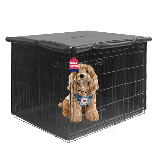 36 inches Dog Crate Cover with Card Pocket, Heavy Duty Polyester Windproof Pet Kennel Universal Fit for 1 or 2 Doors Standard Wire (Grey), - color: Minimalist Gray, size: 36.0"L x 23.0"W x 25.0"H