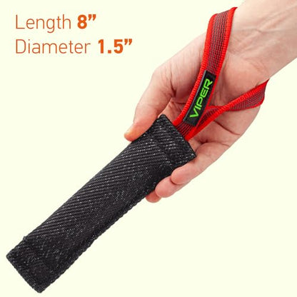 Viper Heavy Duty French Linen Dog Bite Tug Toy - K9 Trainer, Tough and Durable for Dogs Shutzhund IPO K-9 - Black - 16in L x 2.5in W - color: Black, size: 16in L x 2.5in W