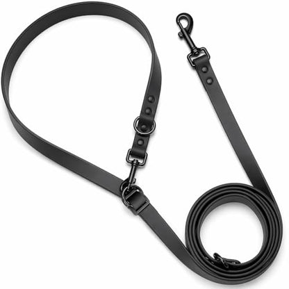 Hands-Free Waterproof Dog Leash, Adjustable Waist & Crossbody Dog Leash for Running, Walking & Hiking (Black, 8 FT) - color: Black, size: 8 FT
