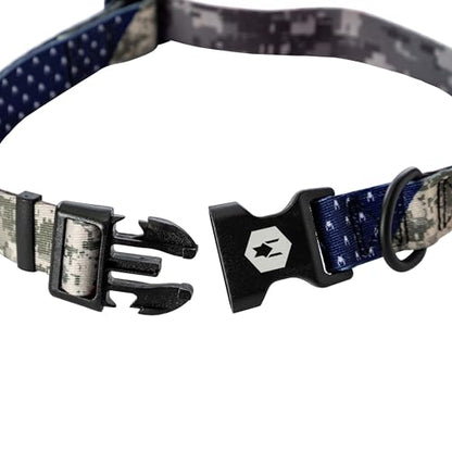 Wolfgang Heavy Duty, Adjustable Dog Collar with Quick Release Nylon Buckle for Walking & Training, DigitalDog Print, Small - color: DigitalDog Print, size: Small (5/8 Inch x 8-12 Inch)
