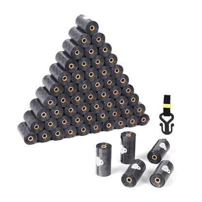 SVD.PET Dog Poop Bags Rolls, 900 Bags with Waste Bag Holder, 100% Leak-Proof, Unscented Dog Bags for Poop, Pet Waste Bag Refill Rolls - color: Gray (900 Poop Bags)