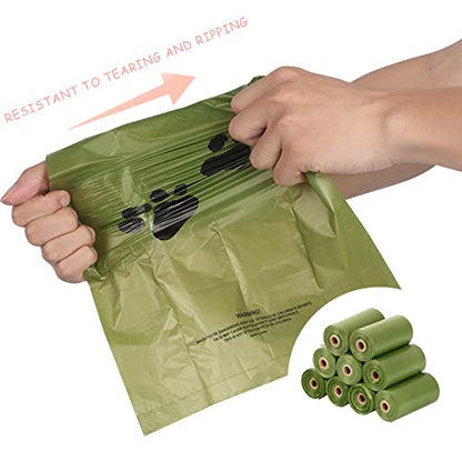 2 Pack Poop Bag Holder with Flashlight Waste Bag Dispenser for Leash with Clip and Battery Poop Bag Dispenser with Green Scented Poop Bags for Dog Walking(Black,2 Dispenser 60 Bags) - color: Black