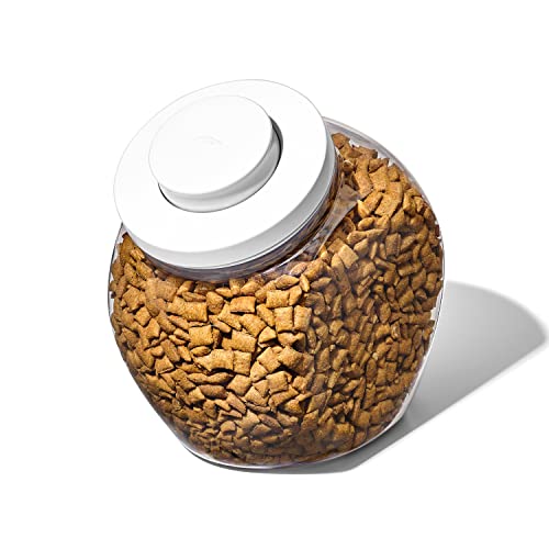 OXO Good Grips Pet POP Container – 3.0 Qt/2.8 L | Ideal for up to 2lbs of treats | Airtight Dog and Cat Food Storage Container | BPA Free - color: White, size: 3 Qt