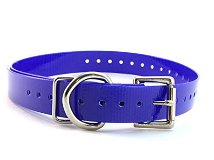 Sparky PetCo 1" Waterproof High Flex Roller Buckle Straps for E Collar Systems (Blue) - color: BLUE