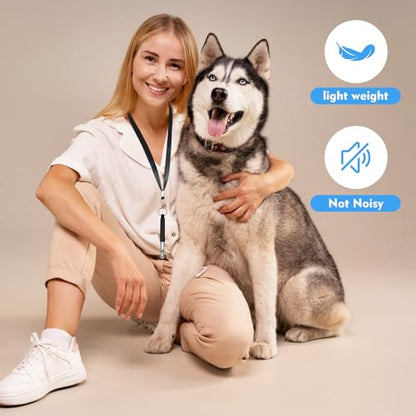 CdbC Dog Whistle - 2Pack Dog Whistle to Stop Barking Neighbor's Dog, Adjustable Ultrasonic Silent Dog Whistle,Helpful for Training Recall (Black with Lanyard)