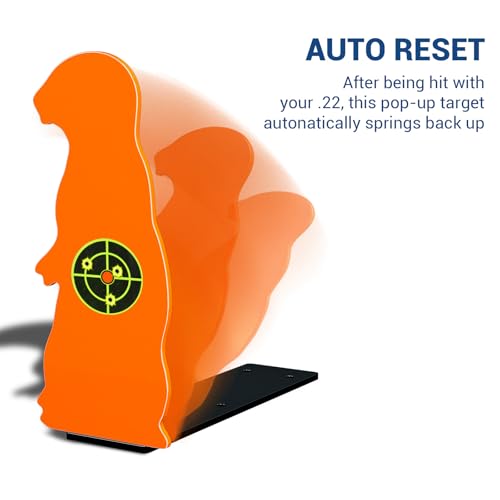 Highwild Resetting Target, Rated for .22 Rimfire - Large Size and 2.5 Inch Shooting Targets | Pop-Up Steel Prairie Dog - color: B- .22 Auto Resetting Prairie Dog