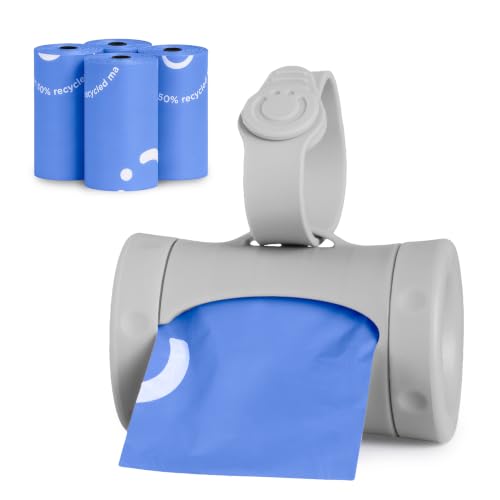 Ubbi Retractable Bag Dispenser for Diaper Bag Value Set, Portable Bag Holder for Travel, Newborn Baby Essentials, Diaper Bag Must Have, Includes 60 Lavender Scented Bags, Gray - color: Bag Dispenser & Refill Bags Set, size: 1 Count (Pack of 1)