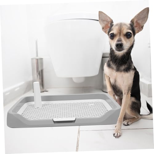 UKCOCO Splashproof Dog Potty Tray Indoor Durable Dog Toilet Easy Clean Multifunctional Pee and Poop Holder for Puppy Training and Housebreaking