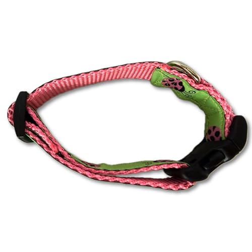 XS 9-13 Inch Dog Collar Ladybug Pattern 5/8 Inch Width Adjustable Puppy Collar Durable Nylon Small Dog Collar - size: Small 9-13"
