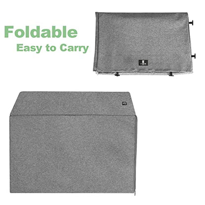 X-ZONE PET Double Door Dog Crate Cover - Polyester Pet Kennel Cover Fits 30 inches Wire Crate Grey - color: Grey, size: 30.0"L x 19.0"W x 21.0"H