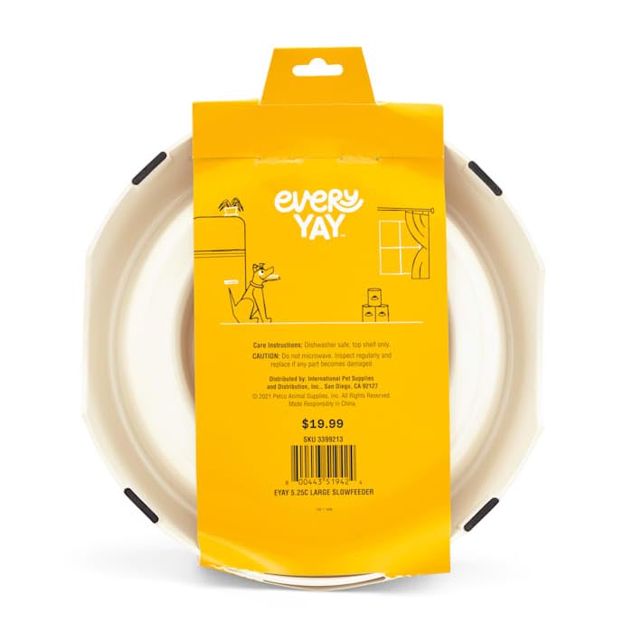 EveryYay by Petco Take it Slow White Slow Feeder Pet Bowl 5.25 Cups - size: Large