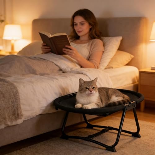 Foldable Raised Dog Cot Bed - Portable Lightweight Frame Design System, Non Slip Elevated Support Structure, Breathable Fabric Hammock Build | Dog Cot Bed for Puppies Kittens Cats and Small Pe - color: Aa