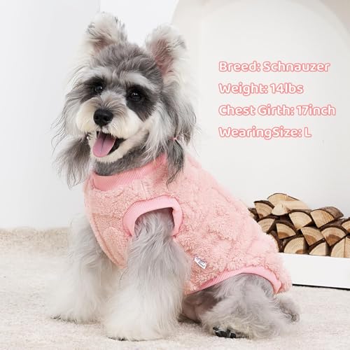 XPUDAC 3 Pack Dog Sweater, Dog Winter Coat with Cute Pattens Pullover Stretchy Fleece Pet Sweaters for Small Medium Dogs Girl boy- 3XL - color: Pink-Hot pink-Purple, size: 3X-Large