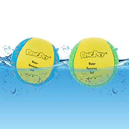 BINGPET Dog Pool Toys, Floating Dog Ball 2 Pack, Dog Water Bouncing Balls Toy, Interactive Dog Training Games Chew Balls for Small and Medium Dogs - color: Yellow