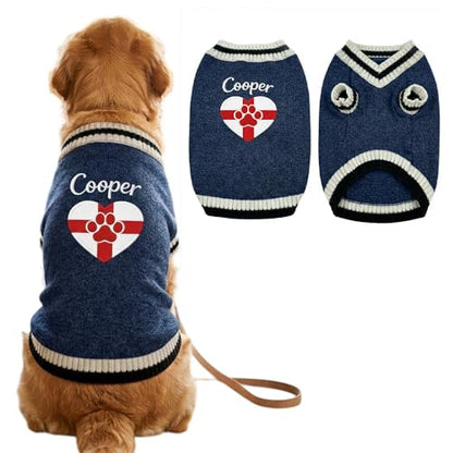 Custom Embroidered Flag Dog Sweater, Personalized Knit Pet Clothes, City with Name Graphic Pullover Apparel, Winter Warm Soft Puppy Cats, Gift for Pet Lovers Gift#5 - color: Gift#5