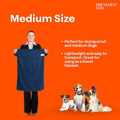 Bath Towel for Small & Medium Dogs – Ultra-Absorbent Microfiber Dog Drying Towel | Quick Dry After Baths, Swims & Rainy Walks | 32 x 21.6 in - size: Medium Bath Towel