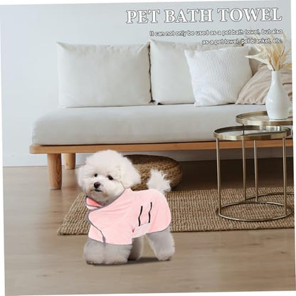 VICASKY Super Absorbent Quick Drying Dog Bathrobe Towel Fast Dry PET Towel for Dogs Cats Comfortable Microfiber Robe for Bathing and Swimming