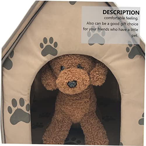 Portable Folding Pet Tent House Warm Mat Dog Shelter for Indoor and Outdoor Use for Dogs Cats and Pets Lightweight and Easy to Carry