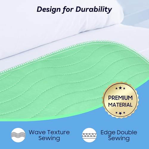 FYGRIP 4 Pack 36” x 36” Extra Heavy Absorbency Washable Underpads, Waterproof Quick Drying Nursing Incontinence Reusable Washable Bed Pee Pads for Dogs, Diaper Changing & Adults, Green - size: 4 Pack - 36" x 36"