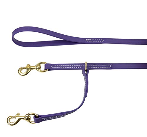 5/8 Inch x 6 Feet RedLine K-9 All Weather Prong Collar Leash - Purple - color: Purple