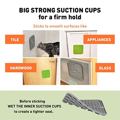 INSPECTOR TAIL Dog Lick Mat with Strong Suction Cups for Slow Feeding | Keeps Pets Calm & Busy, Medium & Large Dogs, Peanut Butter, Yogurt & Liquid Food, Bath, Grooming & Training