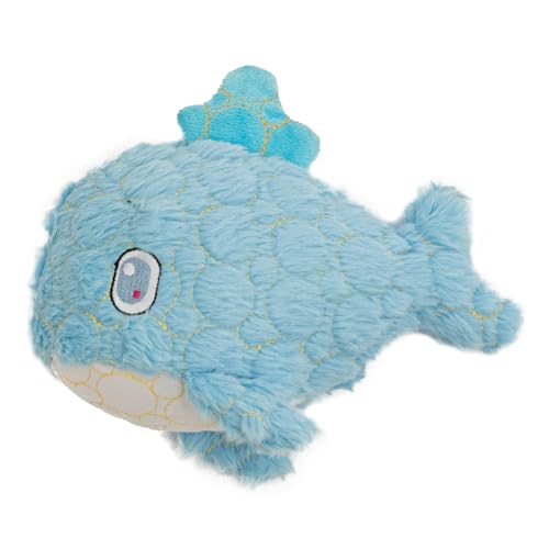 Bite Force - Durable & Strong Dog Toy Blue Whale with Squeaker, Kevlar-Reinforced Seams for Aggressive chewers- Blue. - color: Regular - Blue Whale