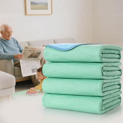 Pee Pads for Adults, Kids and Pets, Cotton-Like Surface, Machine Washable, 100% Leak Prevention with Waterproof TPU Layer (4 Pack, 34*36 inch) - size: 4 pack, 34*36 inch