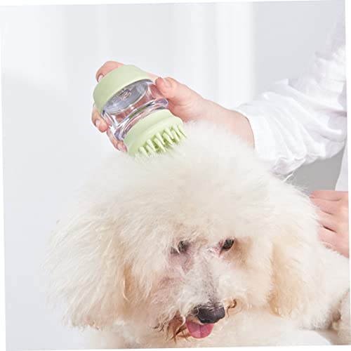 Yardwe Pet Shower Brush Silicone Shampoo Dispenser Scrubber for Dogs and Cats Dual Cleaning Modes Ergonomic Design for Easy Pet Bathing and Massaging